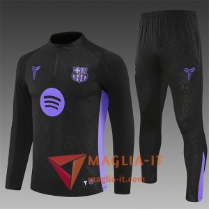 Nuova Insieme Tuta Calcio FC Barcellona Bambino 2025/2026 Nero/viola