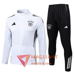 Nuova Insieme Tuta Calcio Giacca Germania 2025/2026 Bianco/Grigio