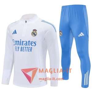 Nuova Insieme Tuta Calcio Real Madrid 2025/2026 Bianco/Blu