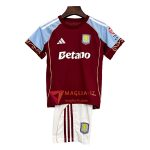 Nuova Maglia Calcio Aston Villa Bambino Prima 2025/2026