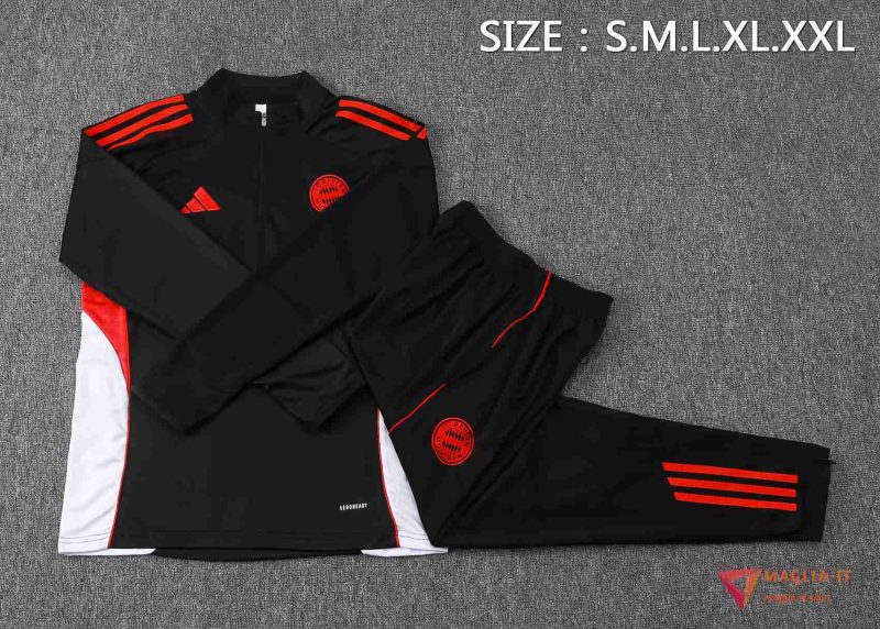 Insieme Tuta Calcio Bayern Monaco 2025/2026 Nero/Rosso/Bianco - immagine 5