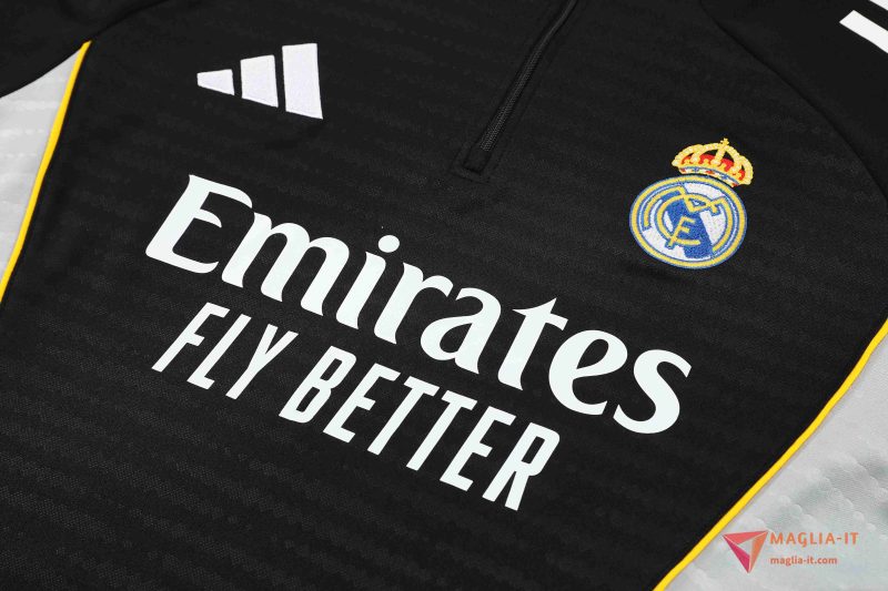 Insieme Tuta Calcio Real Madrid 2025/2026 Nero/Grigio/Bianco - immagine 6