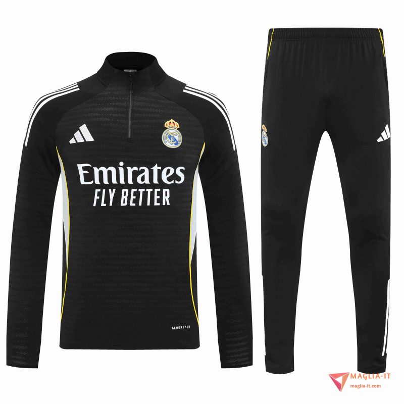 Insieme Tuta Calcio Real Madrid 2025/2026 Nero/Grigio/Bianco - immagine 3