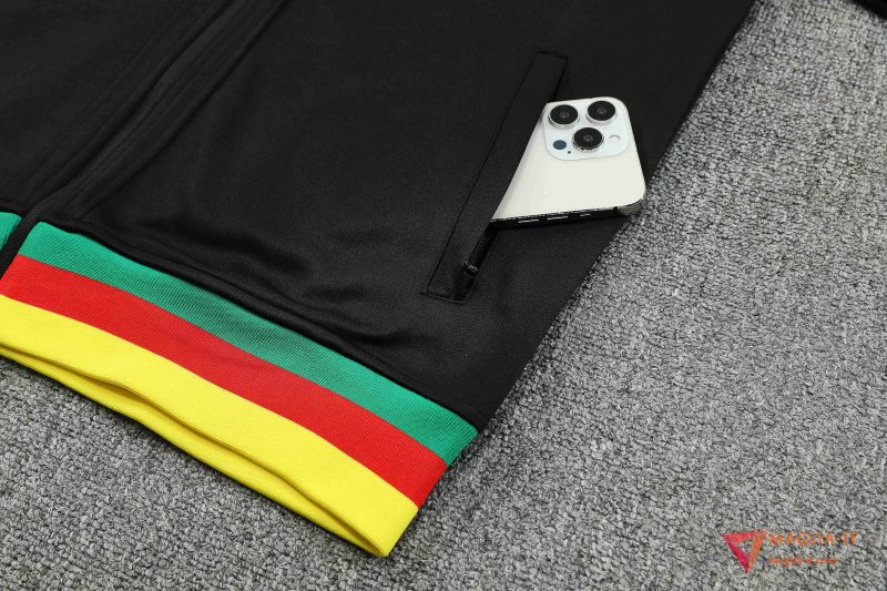 Insieme Tuta Calcio Giacca Camerun 2025/2026 Nero/Verde - immagine 5