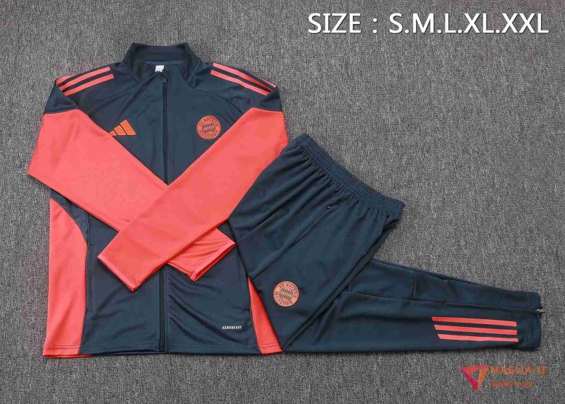 Insieme Tuta Calcio Giacca Bayern Monaco 2025/2026 Grigio/Arancia - immagine 5