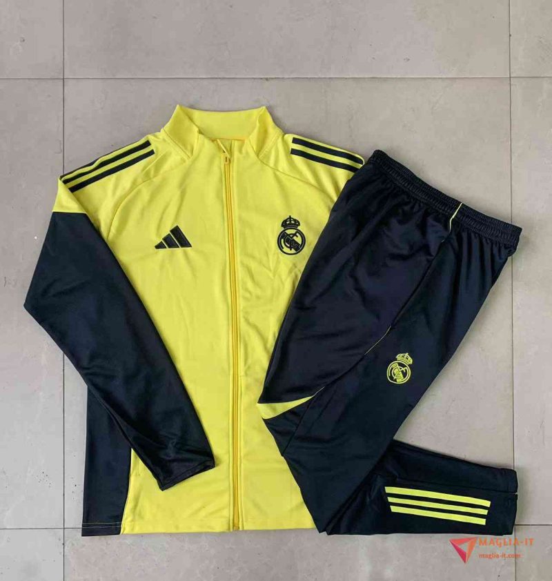 Insieme Tuta Calcio Giacca Real Madrid 2025/2026 Giallo/Nero - immagine 5