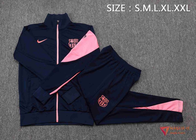 Insieme Tuta Calcio Giacca FC Barcellona 2025/2026 Blu/Rosa - immagine 5