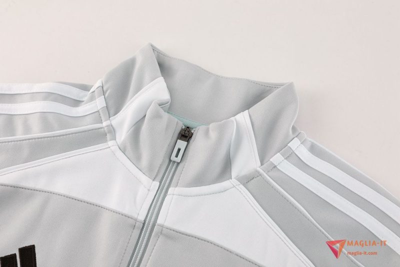 Insieme Tuta Calcio Giacca Real Madrid 2025/2026 Grigio/Bianco - immagine 6