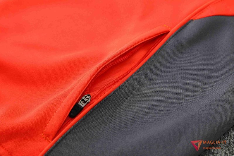 Insieme Tuta Calcio Giacca Bayern Monaco 2025/2026 Arancia/Grigio - immagine 5