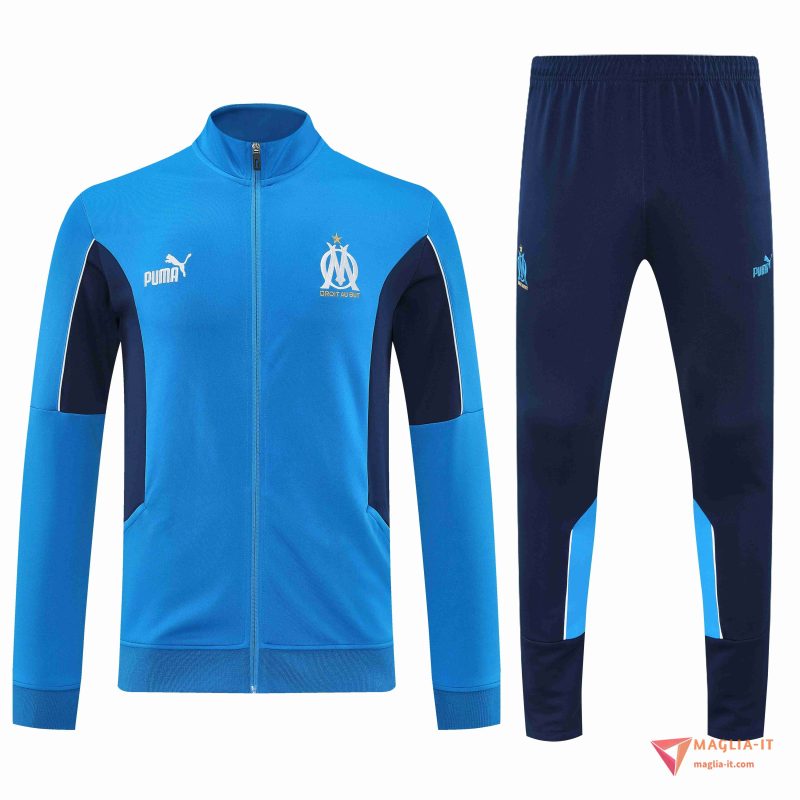 Insieme Tuta Calcio Giacca Marsiglia 2025/2026 Blu - immagine 3