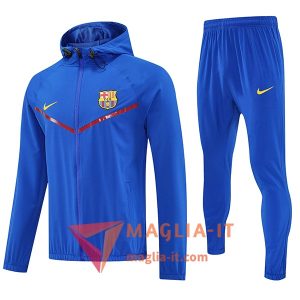 Insieme Giacca Con Cappuccio Tuta Giacca A Vento FC Barcellona 2025/2026 Blu