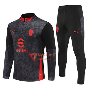 Insieme Tuta Calcio AC Milan 2025/2026 Grigio/Nero/Rosso