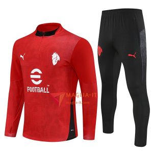 Insieme Tuta Calcio AC Milan 2025/2026 Rosso/Nero/Bianco