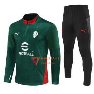 Insieme Tuta Calcio AC Milan 2025/2026 Verde/Rosso