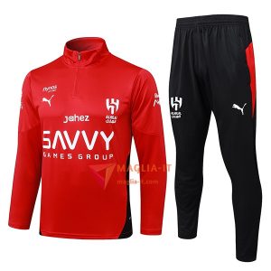 Insieme Tuta Calcio Al-Hilal 2025/2026 Rosso/Nero