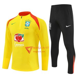 Insieme Tuta Calcio Brasile 2025/2026 Giallo/Arancia