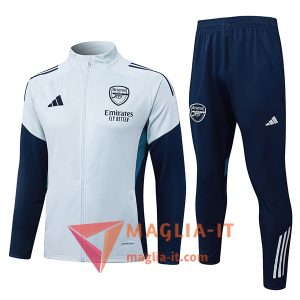 Insieme Tuta Calcio Giacca Arsenal 2025/2026 Grigio/Blu