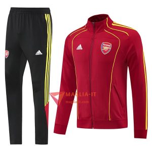 Insieme Tuta Calcio Giacca Arsenal 2025/2026 Rosso/Giallo