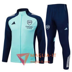 Insieme Tuta Calcio Giacca Arsenal 2025/2026 Verde/Blu