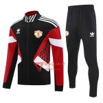 Insieme Tuta Calcio Giacca Manchester United 2025/2026 Nero/Rosso/Bianco