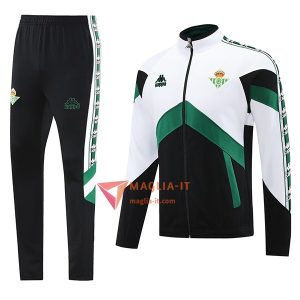 Insieme Tuta Calcio Giacca Real Betis 2025/2026 Bianco/Nero/Verde