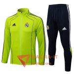 Insieme Tuta Calcio Giacca Real Madrid 2025/2026 Verde/Nero