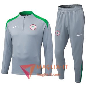 Insieme Tuta Calcio Nigeria 2025/2026 Grigio/Verde