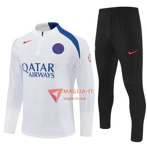 Insieme Tuta Calcio PSG 2025/2026 Bianco/Blu