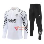 Insieme Tuta Calcio PSG 2025/2026 Bianco/Nero