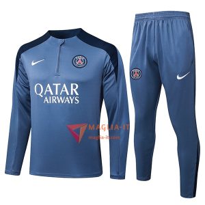 Insieme Tuta Calcio PSG 2025/2026 Grigio/Blu