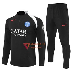 Insieme Tuta Calcio PSG 2025/2026 Nero/Bianco