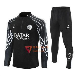Insieme Tuta Calcio PSG 2025/2026 Nero/Bianco