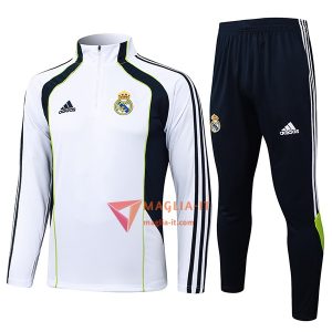 Insieme Tuta Calcio Real Madrid 2025/2026 Bianco/Nero/Verde