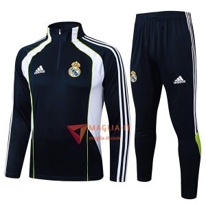 Insieme Tuta Calcio Real Madrid 2025/2026 Blu/Bianco/Verde Fluo