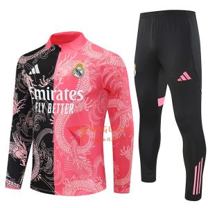 Insieme Tuta Calcio Real Madrid 2025/2026 Nero/Rosa/Bianco