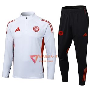 Nuova Insieme Tuta Calcio Bayern Monaco 2025/26 Bianco/Rosso