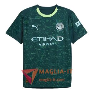 Nuova Maglia Calcio Manchester City EA SPORTS Edition 2025/2026 Verde