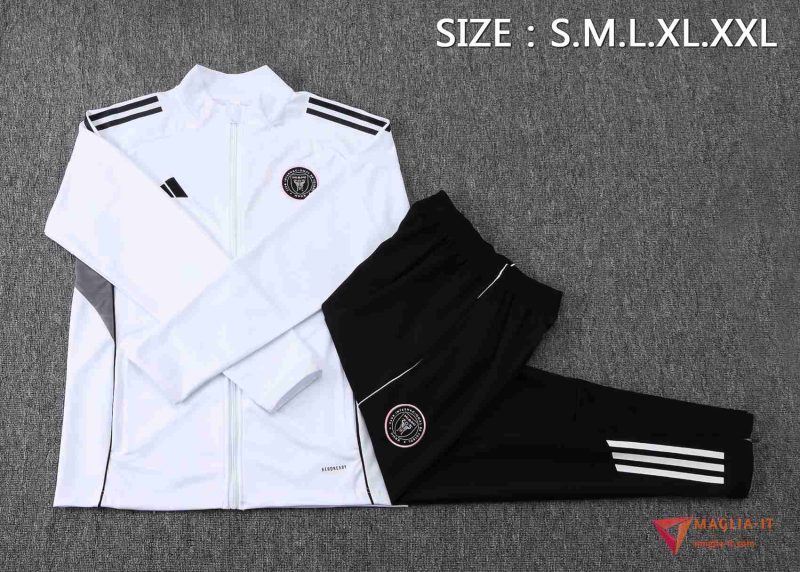 Insieme Tuta Calcio Giacca Inter Miami CF 2025/2026 Bianco/Nero - immagine 5