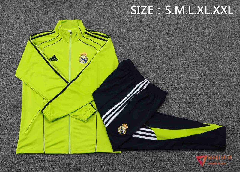 Insieme Tuta Calcio Giacca Real Madrid 2025/2026 Verde/Nero - immagine 5