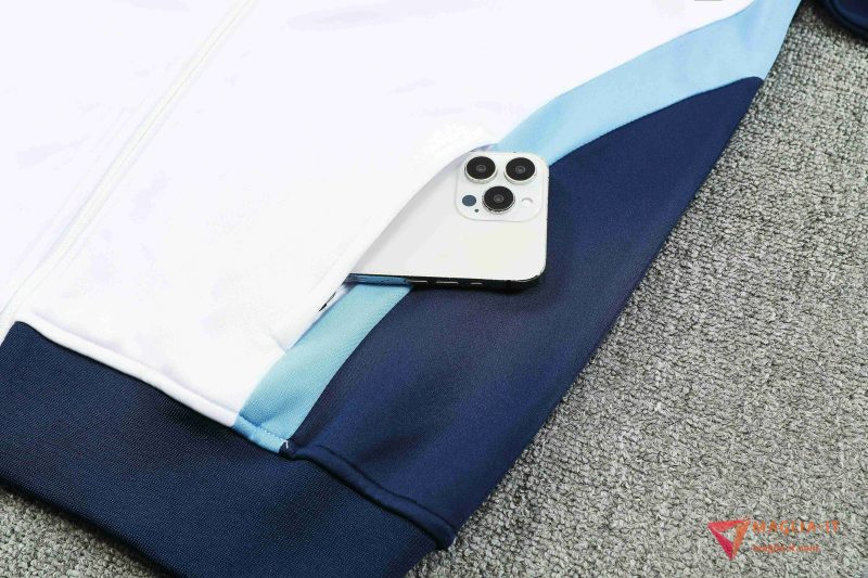 Insieme Tuta Calcio Giacca Real Madrid 2025/2026 Bianco/Blu - immagine 6