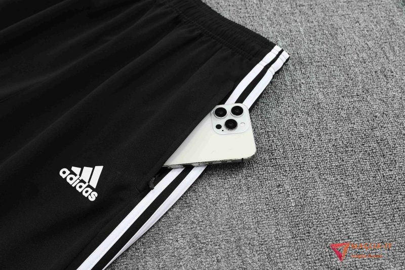 Insieme Tuta Calcio Giacca Real Madrid 2025/2026 Nero/Bianco/Arancia - immagine 2
