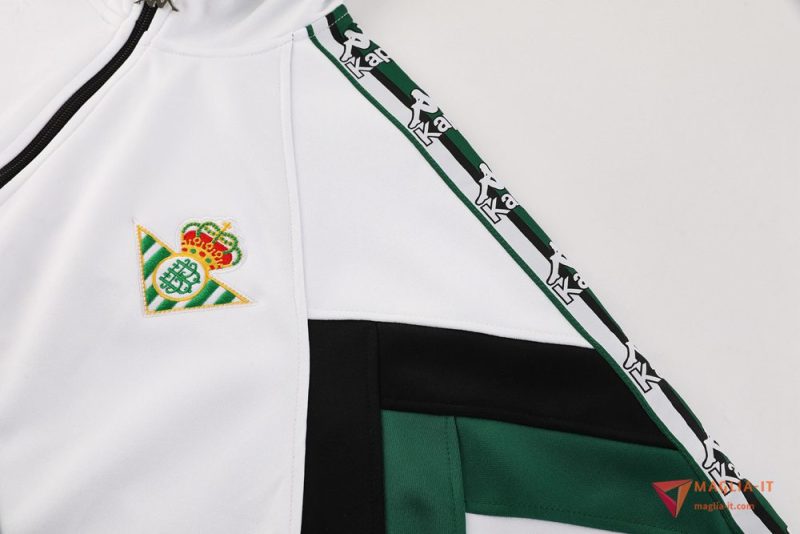 Insieme Tuta Calcio Giacca Real Betis 2025/2026 Bianco/Nero/Verde - immagine 3