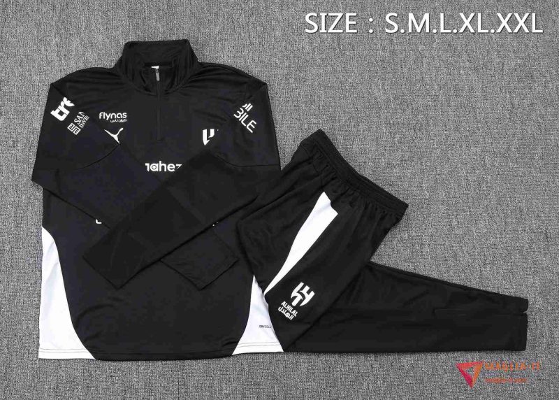 Insieme Tuta Calcio Al-Hilal 2025/2026 Nero/Bianco - immagine 3