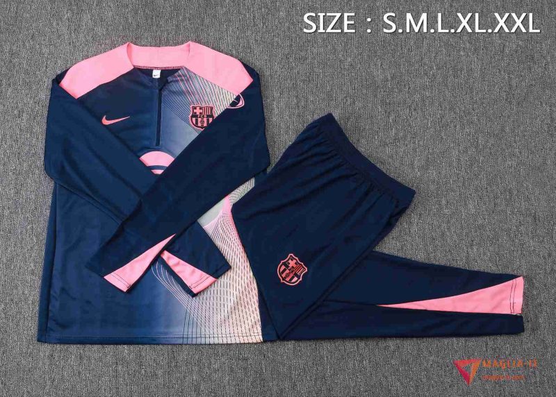 Insieme Tuta Calcio FC Barcellona 2025/2026 Blu/Rosa - immagine 5